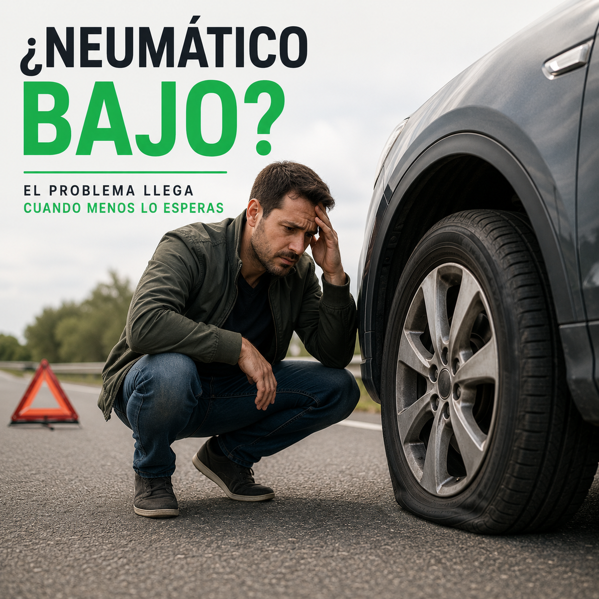 Compresor Portátil para Neumáticos — Evita Quedarte con un Neumático Bajo.